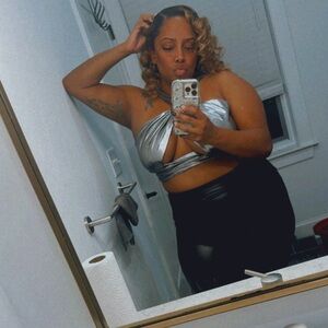 Fashion Nova Shimmering Silver Crop Top